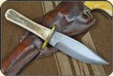 Stag handled Custom handmade Bowie Knife. - 2 of 13