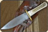 Stag handled Custom handmade Bowie Knife. - 3 of 13