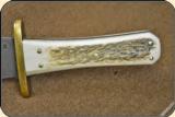 Stag handled Custom handmade Bowie Knife. - 8 of 13