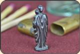 Small Civil War era soldier's pocket religious saint, statue in brass case - 3 of 9