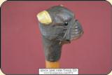 Antique hand carved Bulldog head walking stick - 4 of 10