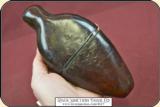 Whiskey flask leather cased hand blown glass - 11 of 12