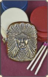Indian head Figural match safe or Match Vesta - 1 of 9