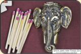 Elephant head Figural match safe or Match Vesta plus box of matches. - 3 of 9