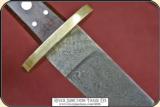 Classic damascus bowie knife. - 7 of 13