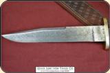 Classic damascus bowie knife. - 6 of 13