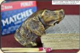 Brass Dog head Figural match safe - 2 of 10
