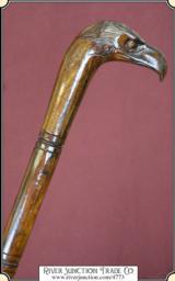 EAGLE HEAD Folk Art Cane - 1 of 11