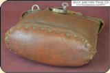 Antique Express & Postal Service Registered pouch with original lock. - 12 of 17