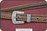 German silver mounted Western headstall - 4 of 9