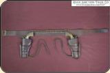 Rare Herman H. Heiser Double gun holster rig for a pair of 5 1/2" or 4 3/4" inch Colt SAA RJT#5147 - 4 of 14
