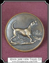 Antique Victorian Brass Hunting Sports Button: by "Treble Stand'd Extra Rich" England ca. 1850 - 1 of 6