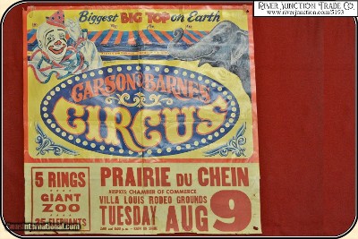 Carson and Barnes Circus poster. 31 x 30.25 inches - Image 2 of 3