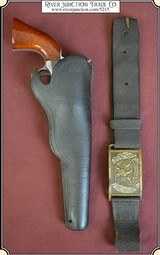 An Original antique Gold Rush and Civil War holster and belt with provenance for 1851 Colt Navy. - 1 of 21