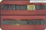 An Original antique Gold Rush and Civil War holster and belt with provenance for 1851 Colt Navy. - 7 of 21