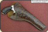 Floral tooled Catalog holster for a small frame frontier era revolver - 4 of 15