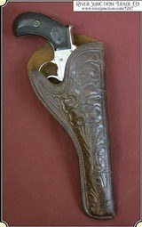 Floral tooled Catalog holster for a small frame frontier era revolver - 1 of 15