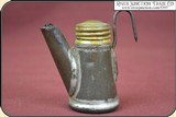 ( Make Offer) Gold Miner's tea pot oil wick cap Lamp. - 3 of 11