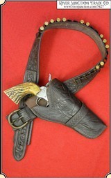 Vintage Antique bench made Holster and belt. - 1 of 18