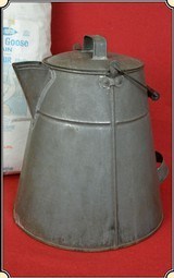 Coffee Pot - 4 1/2 Gallons - BIG BIG BIG Cowboy Copper Bottom Tin coffee pot RJT#5469 -$600.00 - 1 of 9