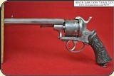 Factory Engraved Double Action Pinfire Revolver by A. Francotte - 4 of 17
