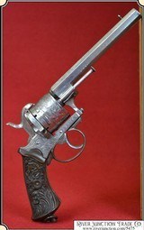 Factory Engraved Double Action Pinfire Revolver by A. Francotte - 1 of 17