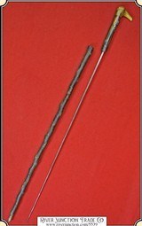 One of a kind folk art sword cane - 1 of 10
