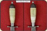 Great bone handled Mexican Dagger with sheath - 5 of 11
