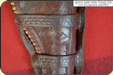 Maker unknown wonderfully floral carved Single Action holster - 7 of 9