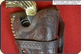 Maker unknown wonderfully floral carved Single Action holster - 6 of 9