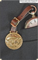 Antique Original Buffalo Bill & Pawnee Bill Watch Fob - 1 of 9