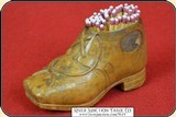 Antique Hand carved shoe & 1 box STRIKE ANYWHERE Matches - 5 of 7