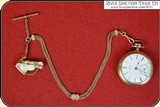 Look, Killer Antique Watch Chain Mother of Pearl Fob - 3 of 9