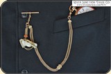 Look, Killer Antique Watch Chain Mother of Pearl Fob - 2 of 9