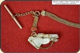 Look, Killer Antique Watch Chain Mother of Pearl Fob - 5 of 9