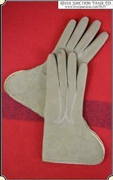 (Make Offer ) Rare Antique Finest of the fine Plymouth Buckskin Gloves - 1 of 13