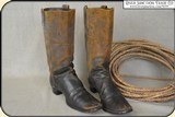 Original antique Old West boots - 4 of 11