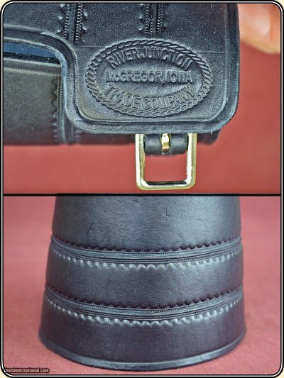 Cowboy Riding Roping Cuffs - Black - Border Stamped RJT#5066 - Image 4 of 6