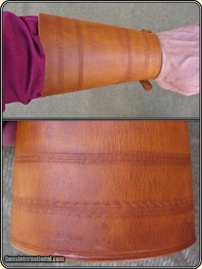 Cowboy Riding Roping Wrist Cuffs Border Stamped - Image 2 of 5