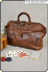 Bag - medium size carpet bag style leather bag. - 1 of 11