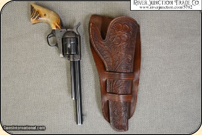 Hand tooled Holster - Mexican Double Loop Holster Copied from original in the River Junction Collection - Image 3 of 13