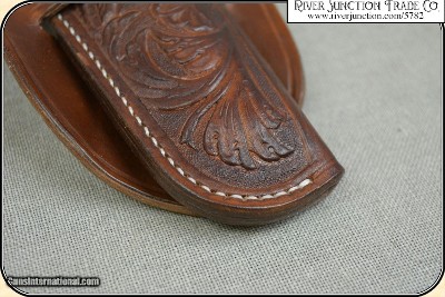 Hand tooled Holster - Mexican Double Loop Holster Copied from original in the River Junction Collection - Image 7 of 13
