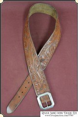Excellent hand tooled Heiser gunbelt. - 1 of 9