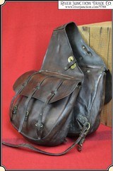 1918 US Cavalry Leather Saddlebags Antique - 1 of 19