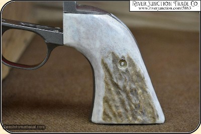 New Vaquero, Ruger Grips ~ Hand made Elk Horn w/bark two piece Grips RJT#5863 - Image 5 of 15