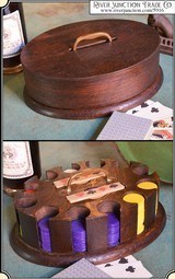 Early Gambling Hall poker chip rack - 1 of 10