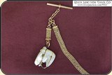 (Make Offer) Killer Antique Watch Chain Mother of Pearl Fob - 10 of 10