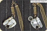 (Make Offer) Killer Antique Watch Chain Mother of Pearl Fob - 4 of 10