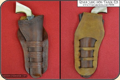 Triple loop holster for 7 1/2 & 8 inch barreled Frontier era revolvers RJT#5898 - Image 4 of 20