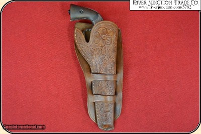 Hand tooled Holster - Mexican Double Loop Holster Copied from original in the River Junction Collection - Image 11 of 13